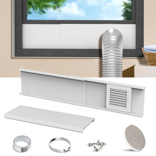 Forestchill Dryer Vent Window Kit, 4' Window Vent Kit with Dryer Vent Cover, Fits 4 Inch Hose Window...