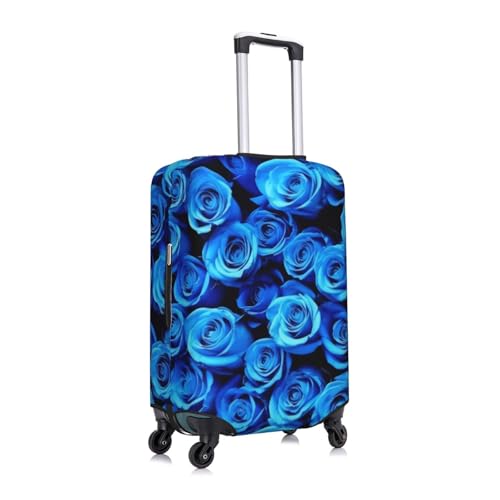 Blue Rose Print Luggage Suitcase Covers Elastic Washable Luggage Protector Luggage Covers For Suitcase3