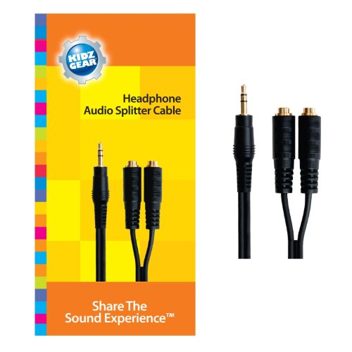 Kidz Gear Stereo Headphone Splitter Adapter Cable