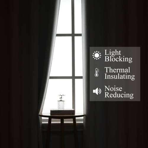 Image of Estelar Textiler Pink and Greyish White Ombre Blackout Curtains 54 Inch Long for Kids Bedroom, Room Darkening Thermal Insulated Grommet Gradient Window Drapes for Living Room /Nursery, 52Wx54L,2 Panels