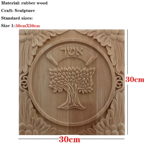 Apliques de madera LVTFCO 30x30cm calcomanía tallada para muebles 3