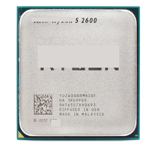 Processeur CPU Ryzen 5 2600 AM4 pour PC de bureau gamer et multitâche
