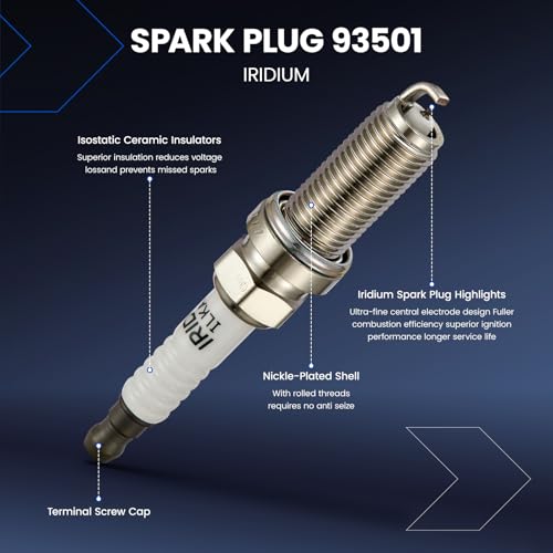Image of 4-Pack Ignition Coil Pack UF656 and Iridium Spark Plugs 93501 4-Pack Compatible with Mazda 3 Sport 6 CX-3 CX-5 MX-5 Miata L4 2.0L 2.5L Replacement for C1837 GN10625 5C1894 PE0118100A C-857