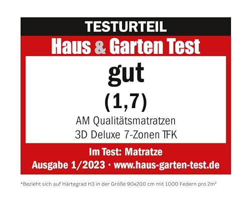 AM Qualitätsmatratzen 3D Deluxe 7-Zonen Matratze