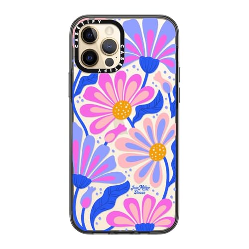Coque iPhone 12 Pro CASETiFY Compact Noir Transparent design Mystic Daisy antichoc - 3