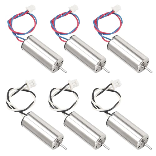 Coliao 6pcs 8520 Motor 8.5x20mm 15000KV Brushed Motors 4CW 4CCW Coreless Motor Mini DC Motors with JST-1.25 Connector for DIY Micro Quadcopter RC Drone