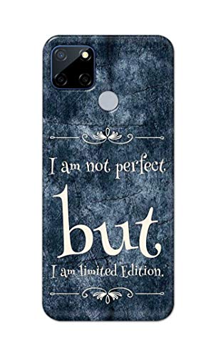 Image of Printed Hard Back Cover Case for Realme C12 Back Cover (I Am Not Perfect I Am Limited Edition) -1803