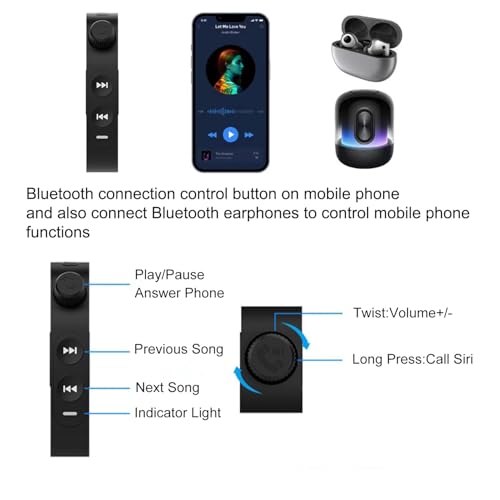 Bouton de musique au volant et télécommande Bluetooth guidon pour iPhone et Android - 3