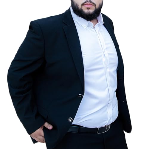 Men's Suits, 2 Piece Single Breasted Loose Business Formal Blazer Pants Suit, for Wedding Banquets Proms Party Oversized Suit