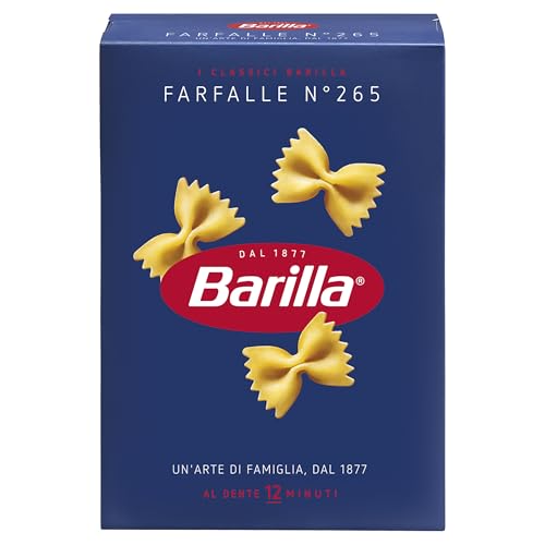 Barilla Pasta Farfalle N.265, Pasta Corta di Semola di Grano Duro, I Classici, Tempo di Cottura 13 Minuti, Confezione da 500g - Immagine 1