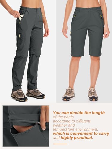 Women's Hiking Pants Convertible Quick Dry Stretch Lightweight Zip-Off Outdoor Fishing Travel Safari Pants3