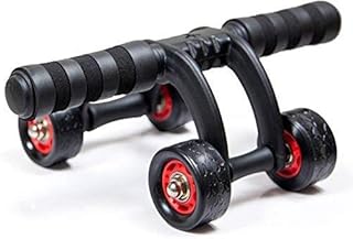Ab Roller Wheel Exercise Equipment, 4 Wheel Ab Roller Innovative Ergonomic Abdominal Roller Ab Workout Equipment, Ab Roller for Home Gym, Ab Machine for Ab Trainer, Abs Roller with Knee Pad