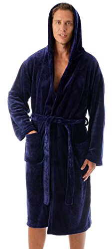 #followme Ultra Soft Velour Robe Robes for Men 46904-NVY-XL Navy2
