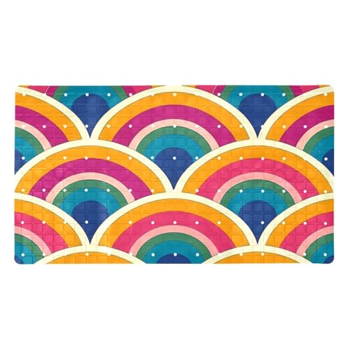 Tapis de bain antidérapant en PVC extra long de format XL avec ventouses de maintien