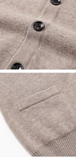 Rivccku Cashmere Sweaters for Men's Cardigan100% Pure Cashmere Sweaters V Neck Cable Casual Tanks Winter Knit Sleeveless4