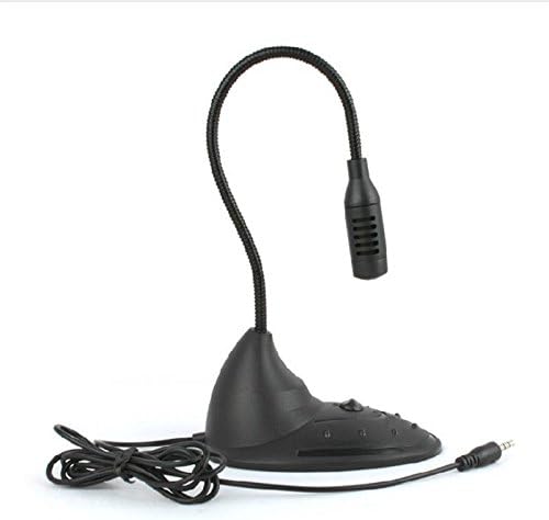 Technotech 3.5mm Table Top Microphone with Stand (Black) for Laptop, PC, Desktop