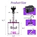 NBILIC Acrylic Cube 2 Hose Shisha Large Hookah Set with Everything Included, Large Cloud Performance LED Light Hookah Machine, Perfect for Parties & Travel (Purple)