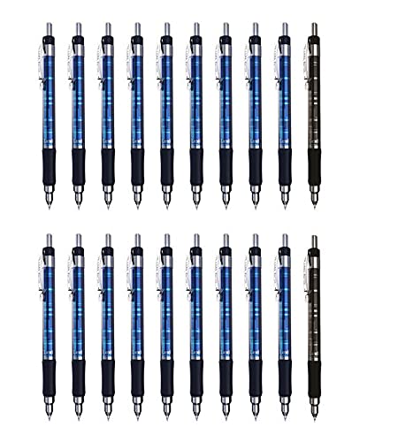 LEXI: Cliq Metal Ball Pens I College Pens I Retractable Pens I Click Pens I Blue & Black Ink Color_Pack of 20 Ball Pens I I 2 Set of 10 Pen Display Cards