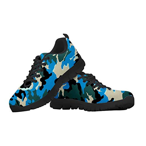 chaqlin Sneakers Uni Adultos Running Outdoor Sport Fitness Zapatillas Transpirables, Camuflaje Patrón 17, 37 EU