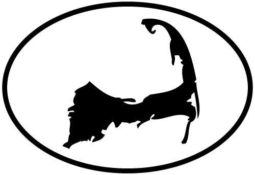DG Graphics Magnet Cape Cod Map Euro Oval Magnet Car Auto Fridge Locker Metal 5"