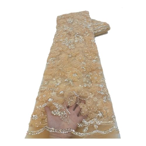 Tissu à paillettes de fleurs jaune pour confectionner votre robe de mariée unique en atelier DIY