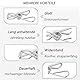 Skroad 100-Pack-Kleidungsstücke, Edelstahl-Wäsche-hängende Wäscheleine-Clips für Kleidung, Papierdateien, Snacks Seal