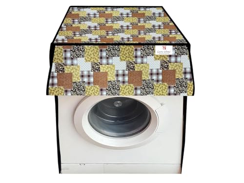 Image of Front Load Fully Automatic Washing Machine Cover for 8.5kg to 10kg | Waterproof & Dustproof Polyester Cover with Zip Closure | Suitable with Samsung, IFB, LG, Bosch & More (67 x 67 x 87 cm)