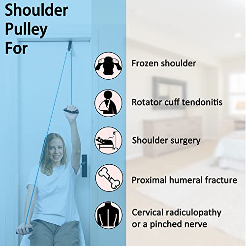 Image of Shoulder Pulley Over The Door Physical Therapy System, Exercise Pulley, Alleviate Shoulder Pain and Facilitate Recovery from Surgery