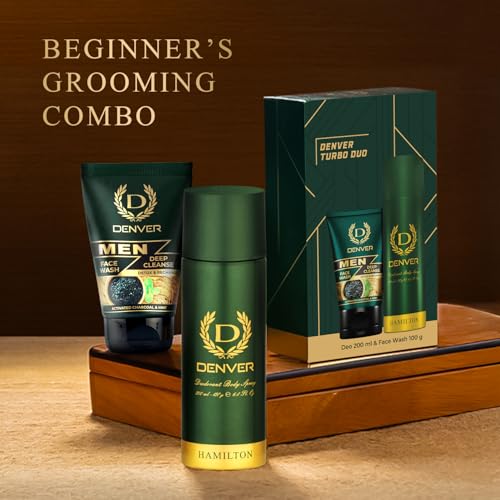 Image of DENVER Gift Pack Hamilton Deodorant (200 ML) + Face wash (100 Gram)- Pack of 1