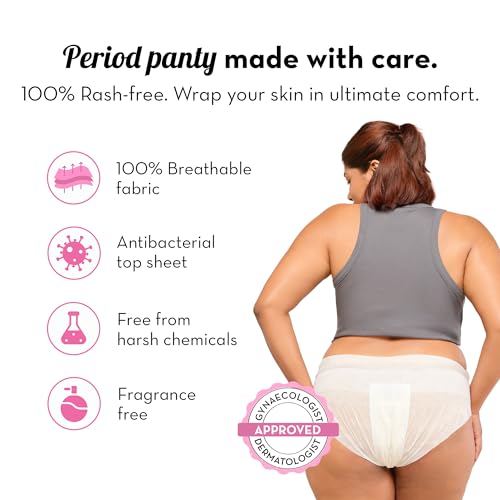 Plush Comfort High Waist Disposable Period Panties for Women - 5 Pcs L/XL (80-120cm) | Anti-Bacterial | 12-Hour Protection | 360° Coverage | Rash-Free | Ideal For Heavy Flow &... - Image 5