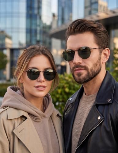 Image of Fastrack Tees Green Round Sunglasses for unisex