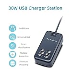 USB Charger Station, 6 Port Desktop Charging Station for Multiple Devices, Wall Power Strip with Switch - Image 4