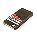 Dockem Ultra Slim Wallet Case for iPhone SE, 5, 5S - Vintage Synthetic Leather Card Case with 2 Card Holder Slots, Professional Executive Snap On Cover [Brown]