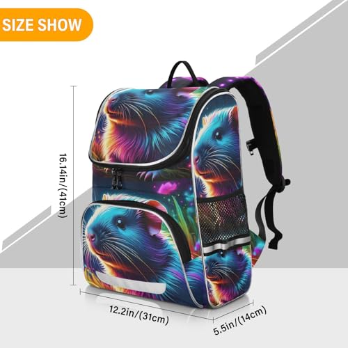 Guinea Pigs School Backpack For Girls Boys Elementary Bookbag With Reflective Strips3