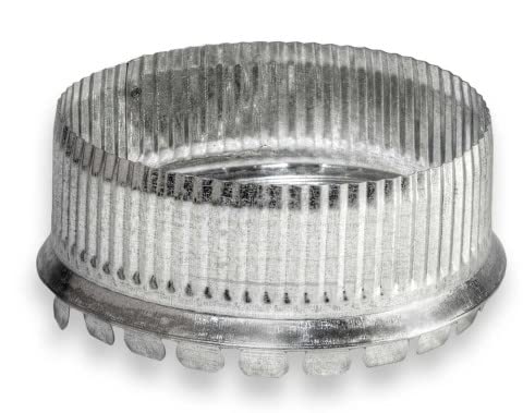 HVAC Premium Snap Tap Clinch Collars | Galvanized Sheet Metal HVAC Duct Start Collar | 7" Sheet Metal Snap Together Start Collars is Compatible with