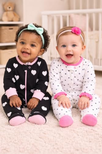 Image of TuddyBuddy Baby Girl's Cotton Printed Full Sleeves Sleepsuit /Footed Rompers for Baby Girl