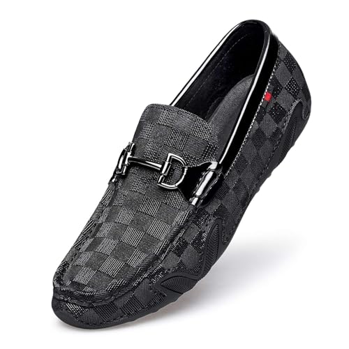 ZRO Men's Genuine Leather Penny Loafers - Slip On Driving Shoes for Business Casual & Daily Wear | Breathable & Comfortable
