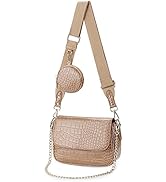 Yaluxe small Crossbody Bags with Coin Purse Fashion Women Multi Golden Chain Zip