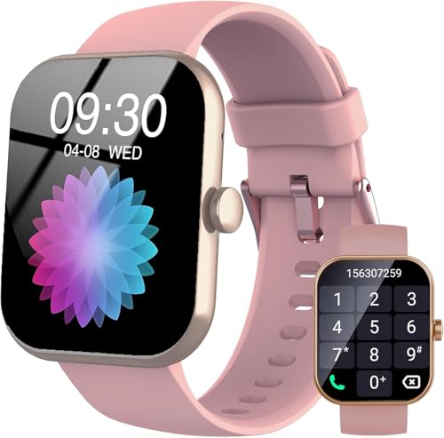 Matast Reloj Inteligente con Pulso, SmartWatch para Mujer, 1.96' Smart Watch con Llamadas Bluetooth y Whatsapp Notificación, Pulsera Actividad con 100+ Modos Deportivos, Podómetro, para Android iOS