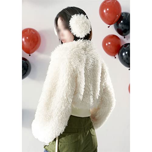 Gqxlx White Winter Sweet Back Hanging Gentle Antifreeze Earmuffs Plush Warm Earmuffs Women #TOP2