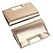 DETARA Clutch Purse for Women Fashion PU Leather Handbag Metal Grip Cut it out Clutch with Shoulder Strap (3062, Champagne)