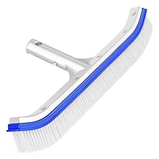 Pool Brush, 17" Pool Algae Brush Head with Durable Back and PVC Bristles, Pool Broom Brushes for Cleaning Swimming Pool Tile Wall and Above Ground Pool (No Pole Included)