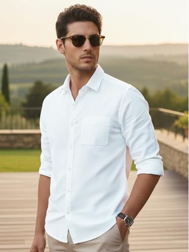Image of Urbano Fashion Men's Cotton Full Sleeve Regular Fit Casual Solid Shirt