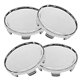 DUSCOKE 4PCS Car Wheel Center Cap, ABS Snap-in Wheel Hub Cap with 54mm/2.13'' Outer Diameter, 47mm/1.85'' Inner Diameter, Universal Rim Center Hub Caps Cover Accessories for Car Truck SUV (Silver)