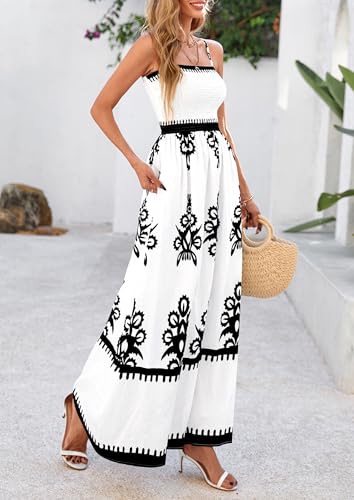 Image of PRETTYGARDEN Women's Summer Boho Maxi Dress Floral Sundresses