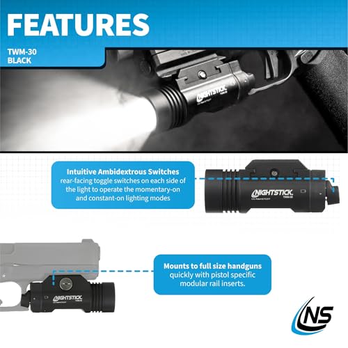 Nightstick TWM-30 Tactical Mounted Light, Black