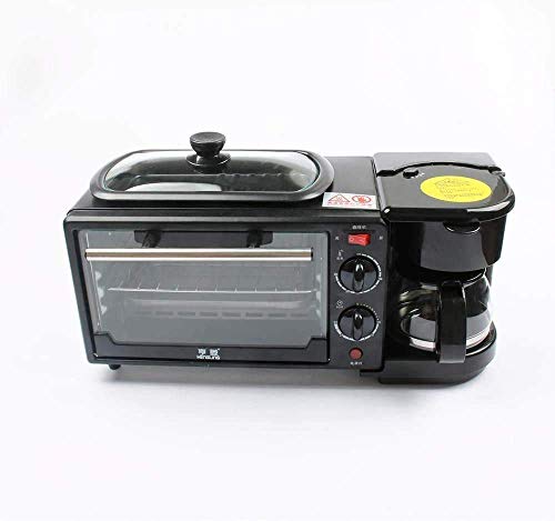 GJJSZ Brotmaschinen, elektrisch, 3-in-1-Frühstücksmaschine, 220 V, Toaster, Backofen, Haus, Kaffeemaschine, Pizza, Ei… – Bild 6
