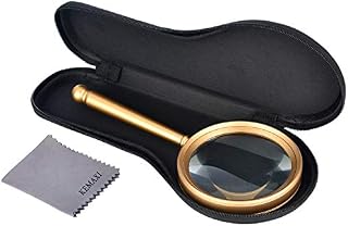 5X Handheld Magnifier with Metal Handle High Clarity Reading Magnifying Glass for Book