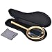 10X Handheld Magnifier with Metal Handle High Clarity Reading Magnifying Glass for Book Newspaper Maps fine Print ，Archeology，Soldering Repair，Science and Craft，Great for Seniors and Kids（90mm/3.5"）