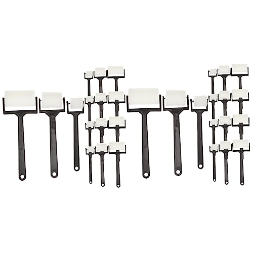 Anneome 30個 スポンジブラシ キッズスポンジペイントブラシ フォームローラーペイントブラシキッズ フェイススポンジ キーホルダー付きメイクアップブラシ エアブラシ塗装 エヴァスポンジ